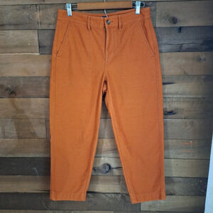 J. CREW 100% Cotton Burnt Orange Ankle Pants Size 8p